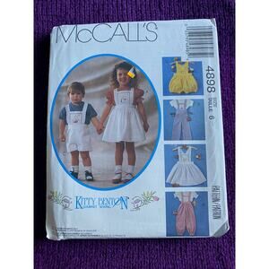 McCalls sewing pattern 4898 Pinafore overall top size 6